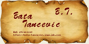 Bata Tančević vizit kartica